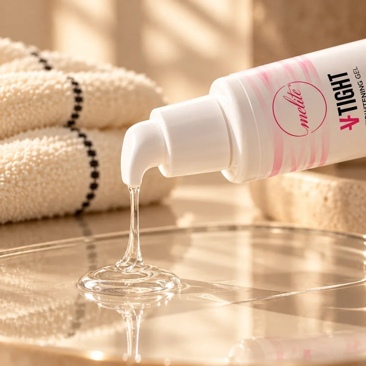 Close-up van cosmetische verzorgingsgel op glas